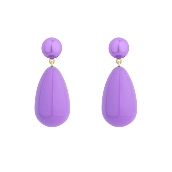 Large Lilac Drop Earrings