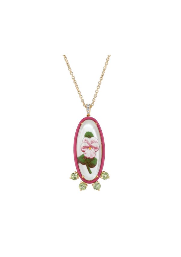 Garden Eden: Pink Pansy Necklace