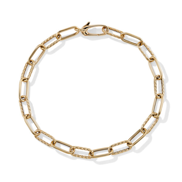 David Yurman Petite Pavé Initial Chain Bracelet in 18K Yellow Gold with Diamond Z - Image 2