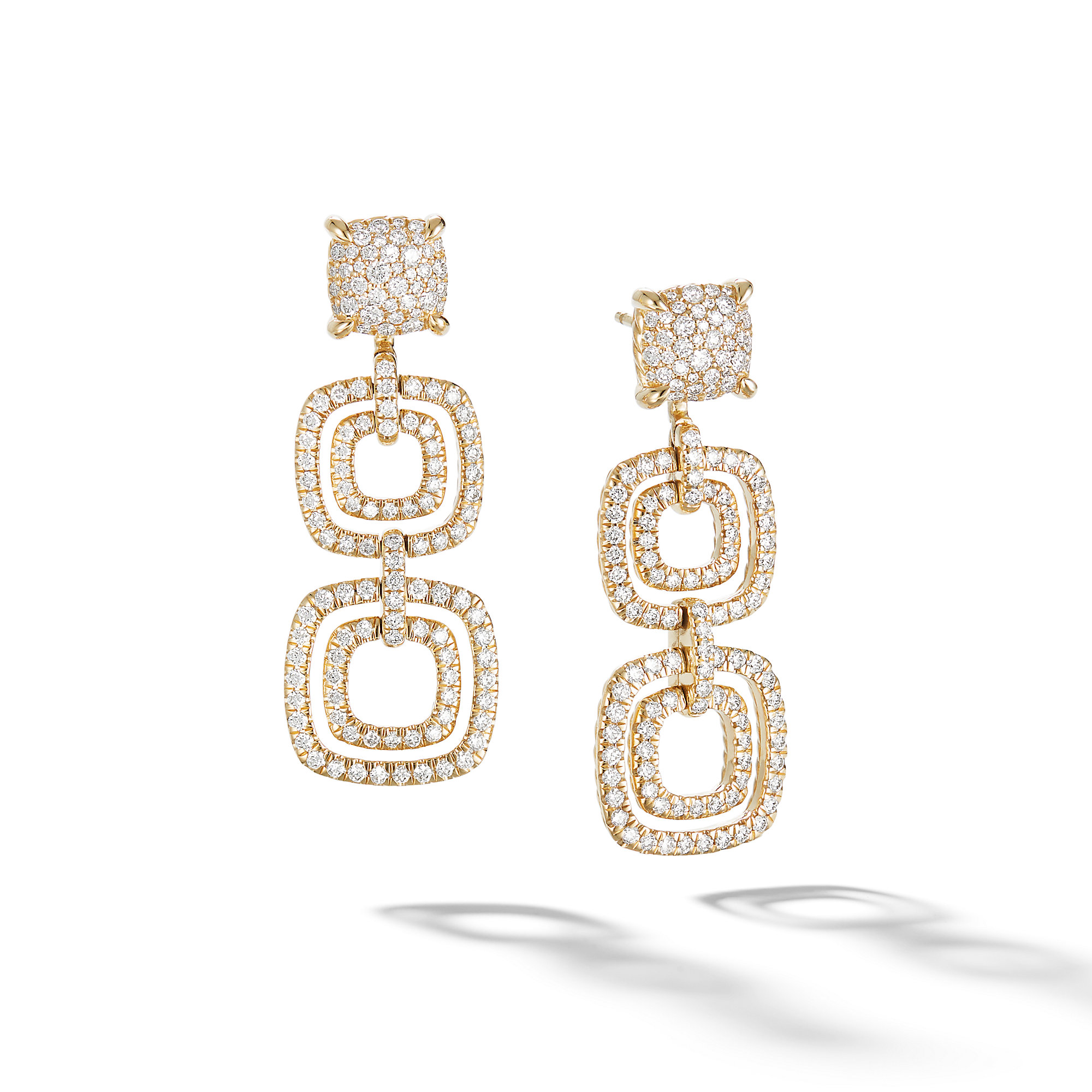 David Yurman Marbella Drop Earrings in 18K Yellow Gold with Prasiolite