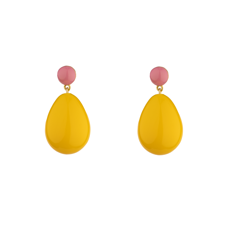 Mini Pink and Yellow Blend Drop Earrings