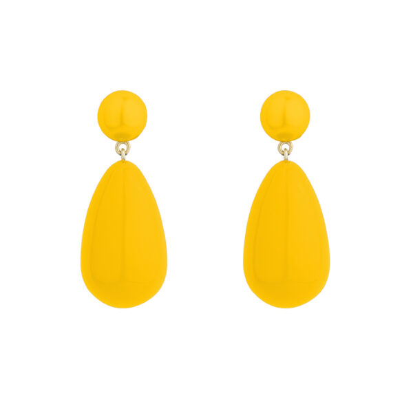 Large Yellow on Yellow Drop Earrings