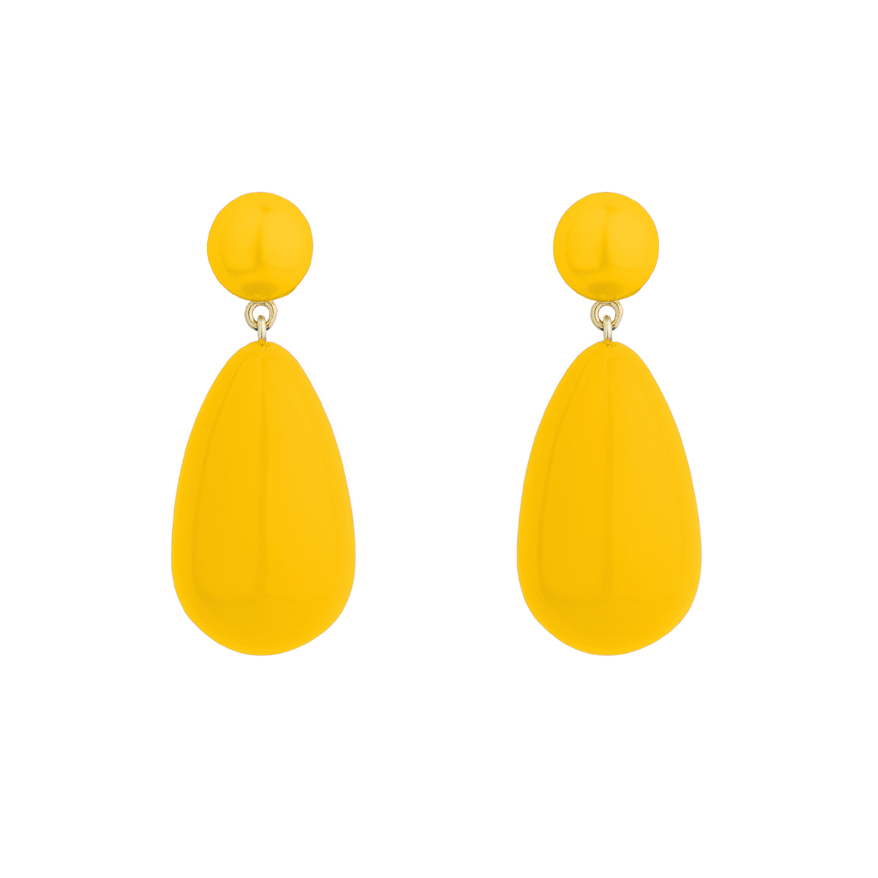 Large Yellow on Yellow Drop Earrings
