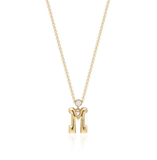 "Sanse" Necklace Letter M