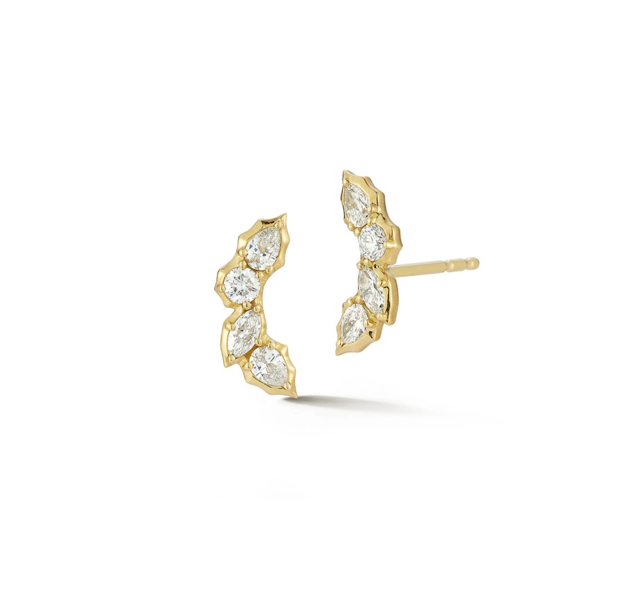 18KYG Posey Curve Studs