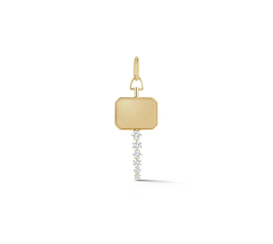 18KYG Catherine Key Charm