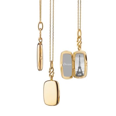 Slim "Britt" Gold Locket Necklace '18