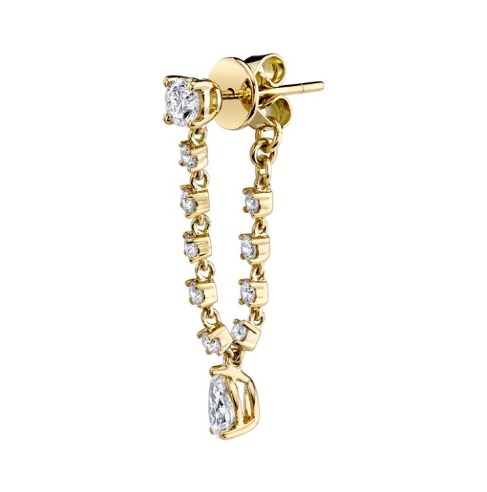 SINGLE 18K GOLD OLIVIA DIAMOND EARRING
