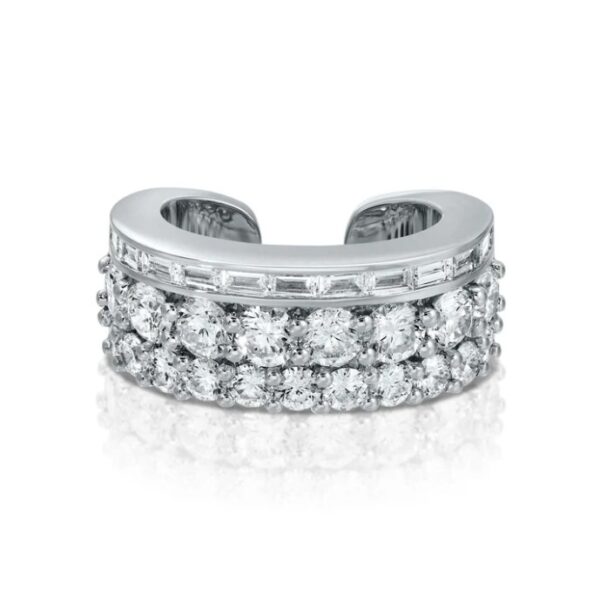 SINGLE 18K WHITE GOLD DIAMOND LOLA EAR CUFF