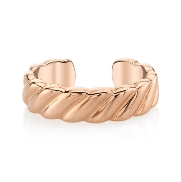 18KRG THIN BRAID EAR CUFF