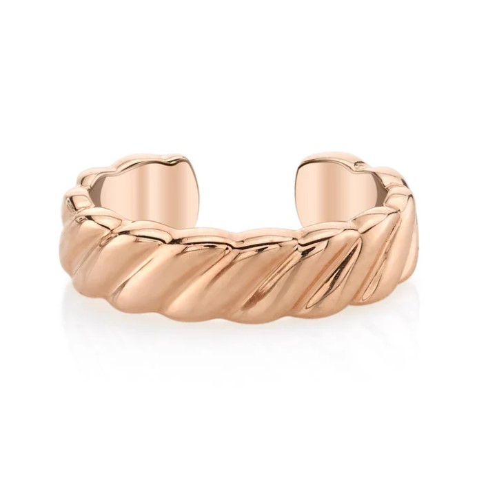 18KRG THIN BRAID EAR CUFF