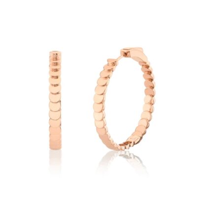 18KRG LARGE LUNA HOOP EARRINGS