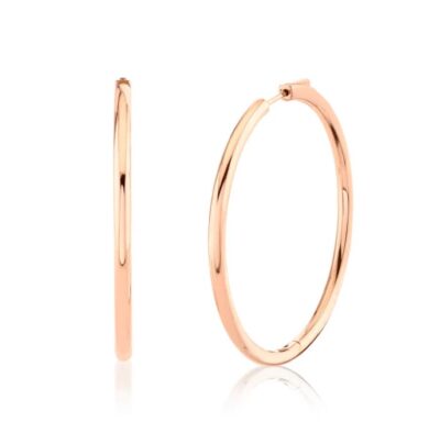 18KRG LARGE GOLD HOOPS