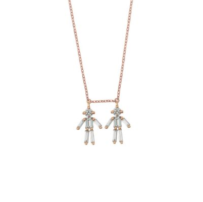 Two Boys Adjustable Necklace