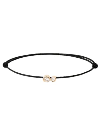 Dafne Diamond black cord bracelet