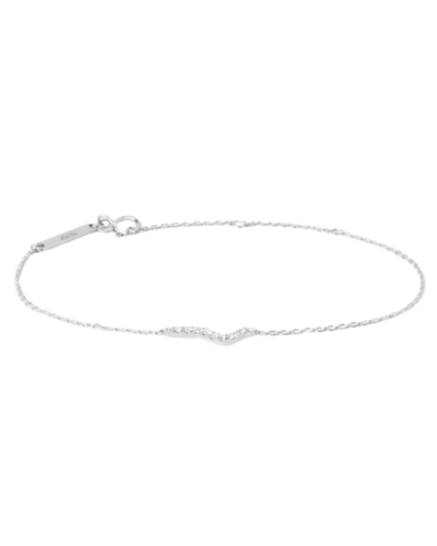 Diamonds and white gold Flow bracelet