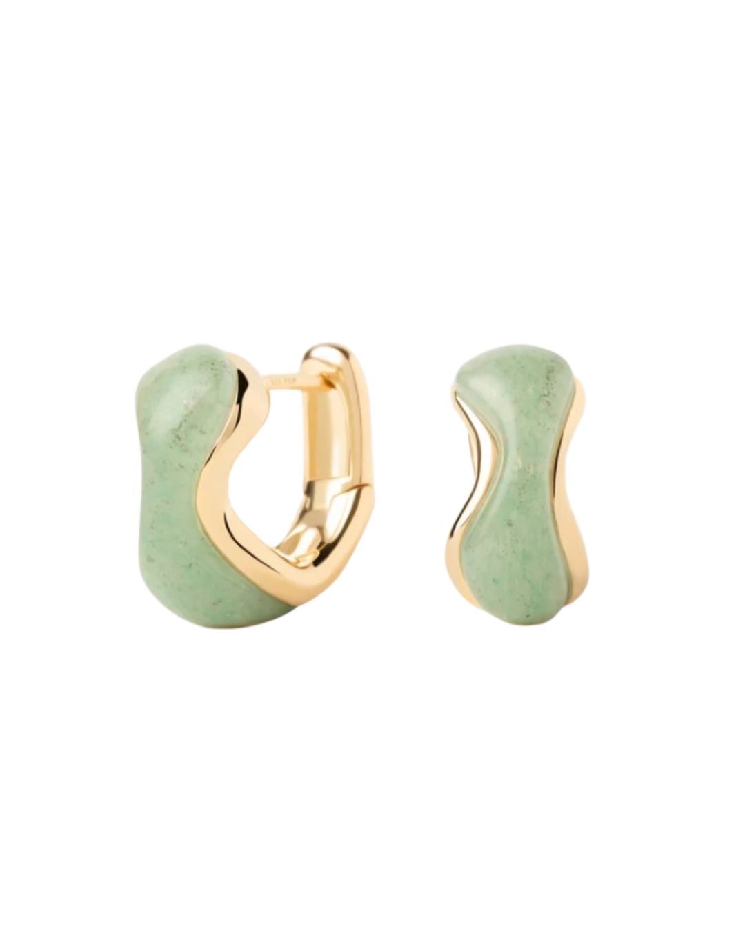 Green aventurine Musa hoops