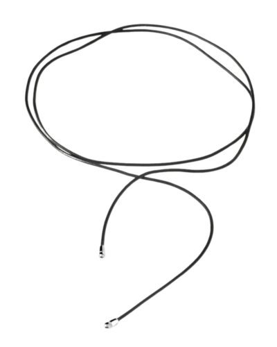 Dana Silver leather bow necklace