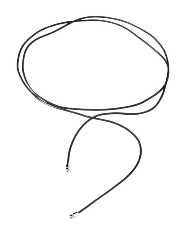 Dana Silver leather bow necklace