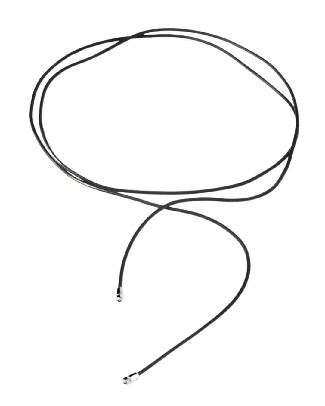 Dana Silver leather bow necklace