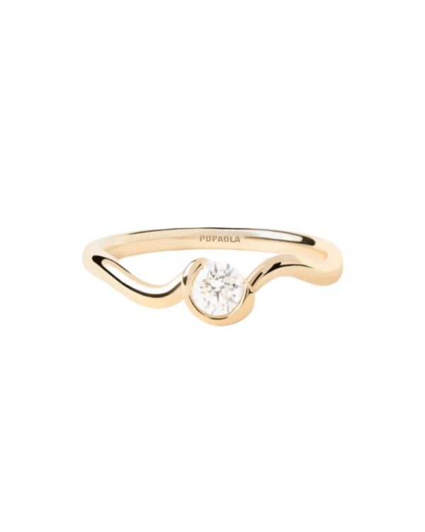 Diamonds and gold Delia ring size 6