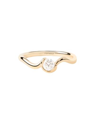 Diamonds and gold Delia ring size 7