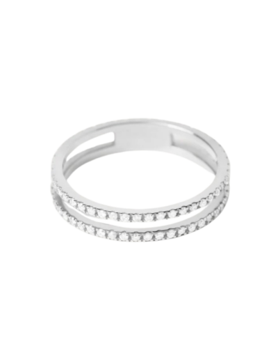 Diamonds And White Gold Eternity Dual Ring size 9