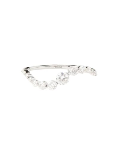 Diamonds and white gold Venus ring size 6