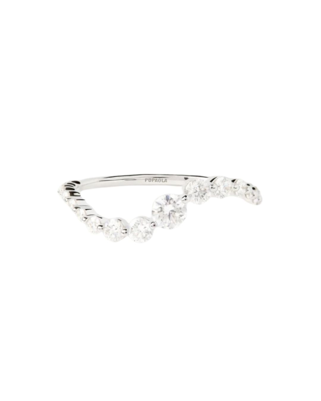 Diamonds and white gold Venus ring size 6