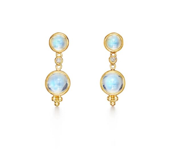 18k Moon Drop Earrings