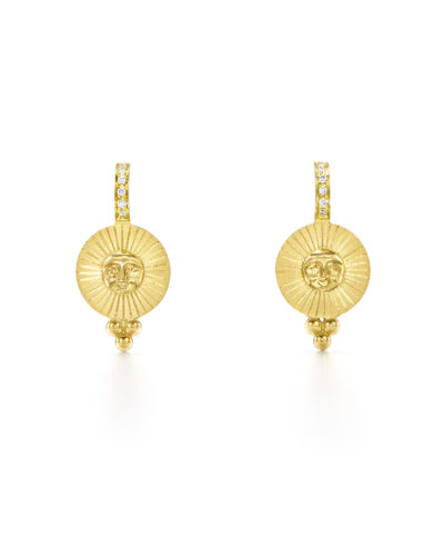 18k Diamond Sole Earrings