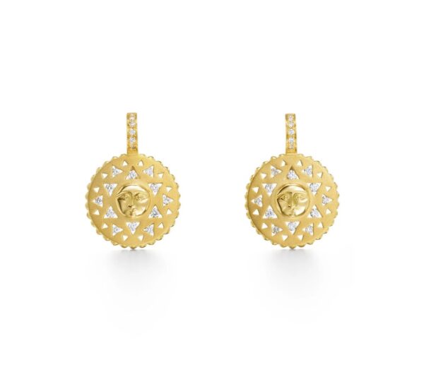 18K Orbit Sun Earrings