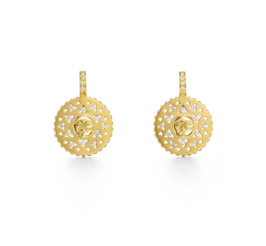 18K Orbit Sun Earrings