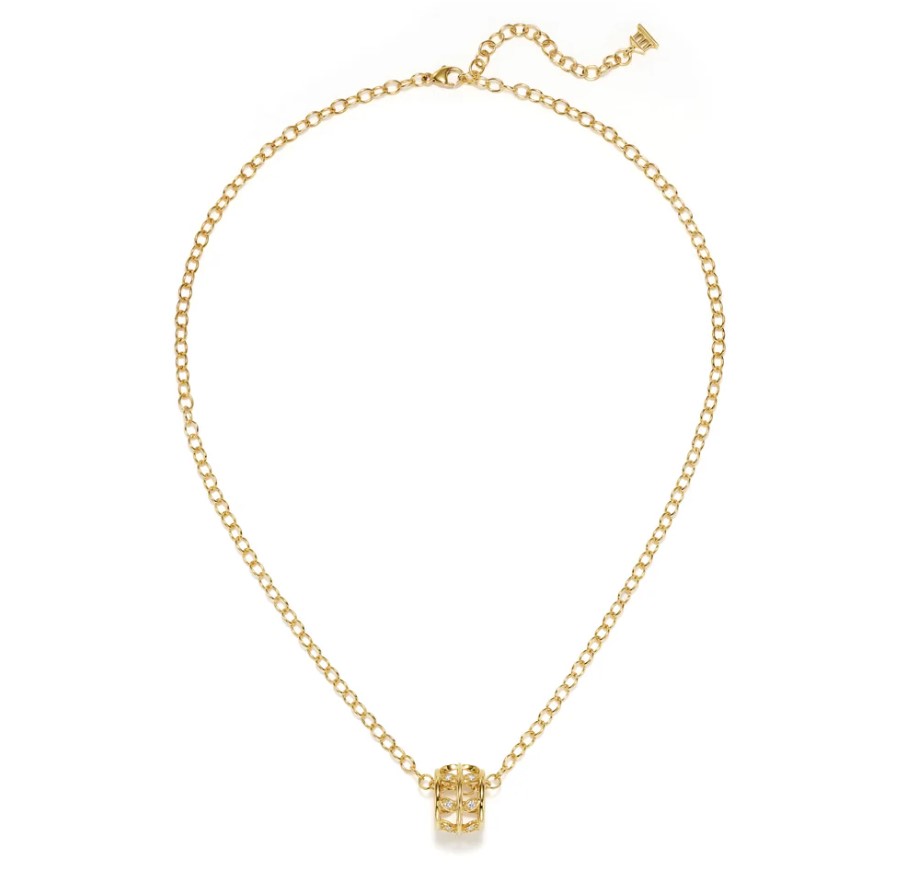 18K Vine Charm Necklace