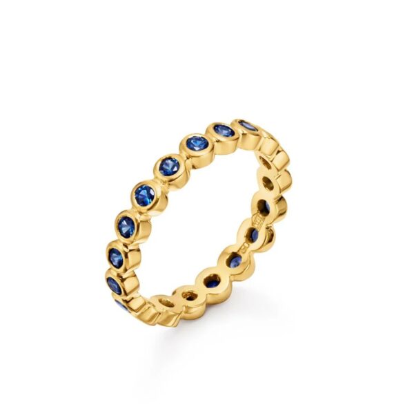 18K Blue Sapphire Eternity Ring
