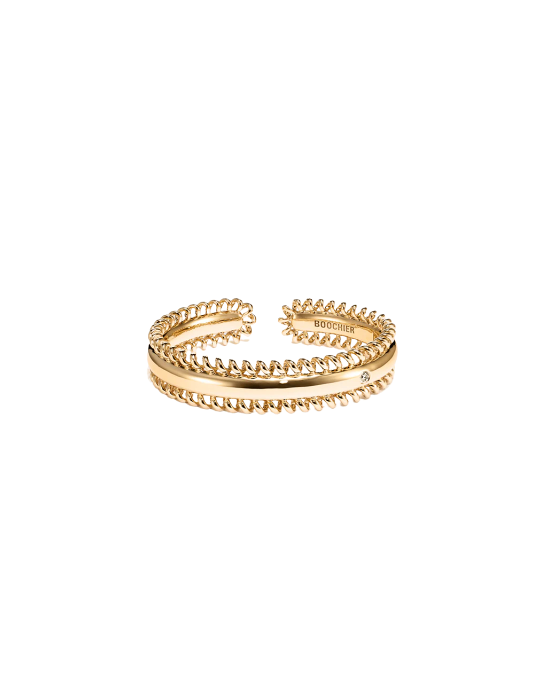 YELLOW GOLD DIAMOND SLINKEE ICON BANGLEYELLOW GOLD DIAMOND SLINKEE ICON BANGLE Size 15