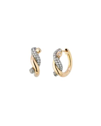 BLACK GOLD-YELLOW GOLD DIAMOND SMALL TIES EARRINGS