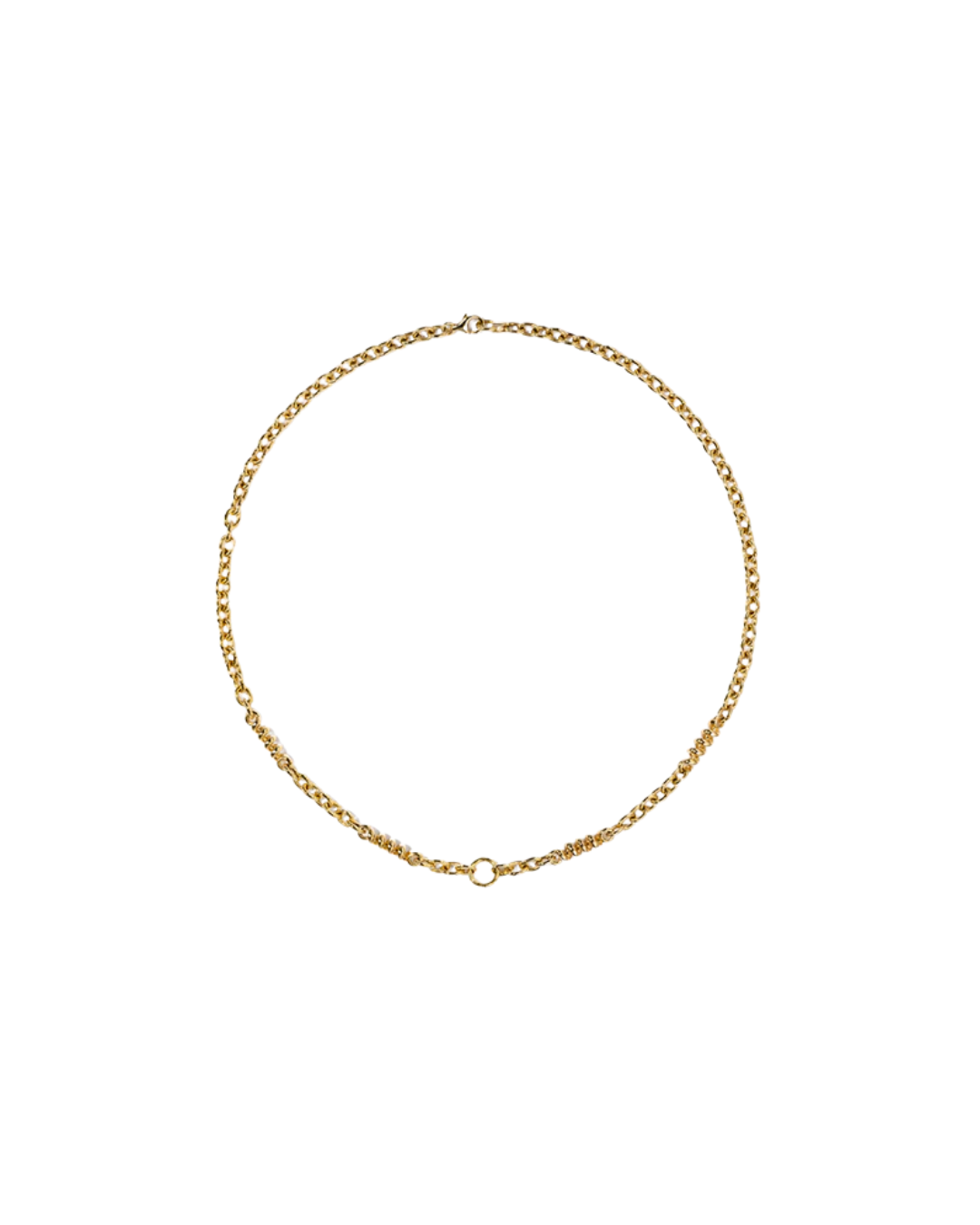 YELLOW GOLD SLINKEE CLIP NECKLACE