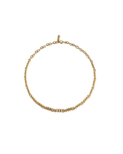 18YG SINGLE DIAMOND SLINKEE NECKLACE