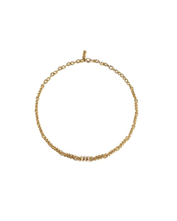 18YG SINGLE DIAMOND SLINKEE NECKLACE