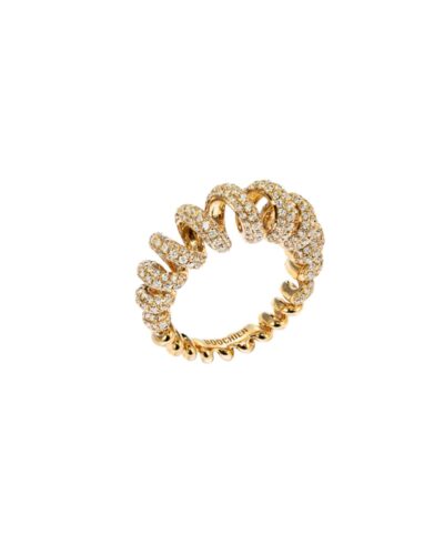 18YG DIAMOND JUMBO SLINKEE RING, SIZE 7