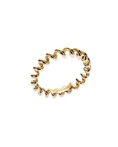 18YG MINI SLINKEE RING, SIZE 7