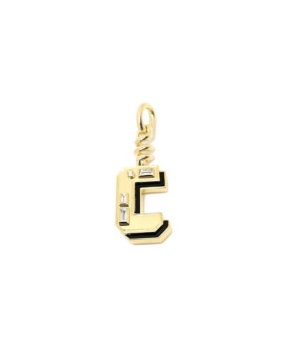 JUMBO ONYX NOSTALGIA LETTER PENDANT