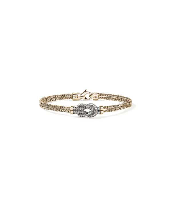 Love Knot Bracelet, Gold, Diamonds Size M