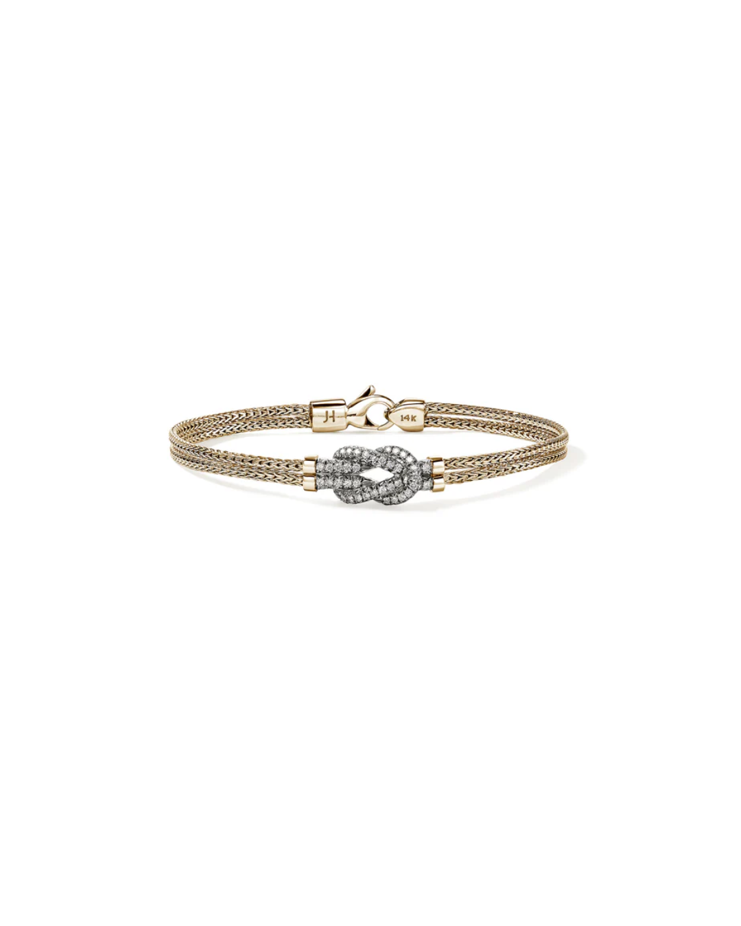Love Knot Bracelet, Gold, Diamonds Size M