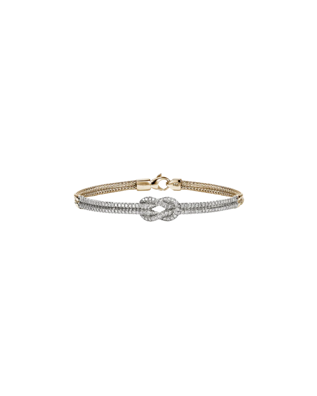 Love Knot Bracelet, Gold, Diamonds Size M