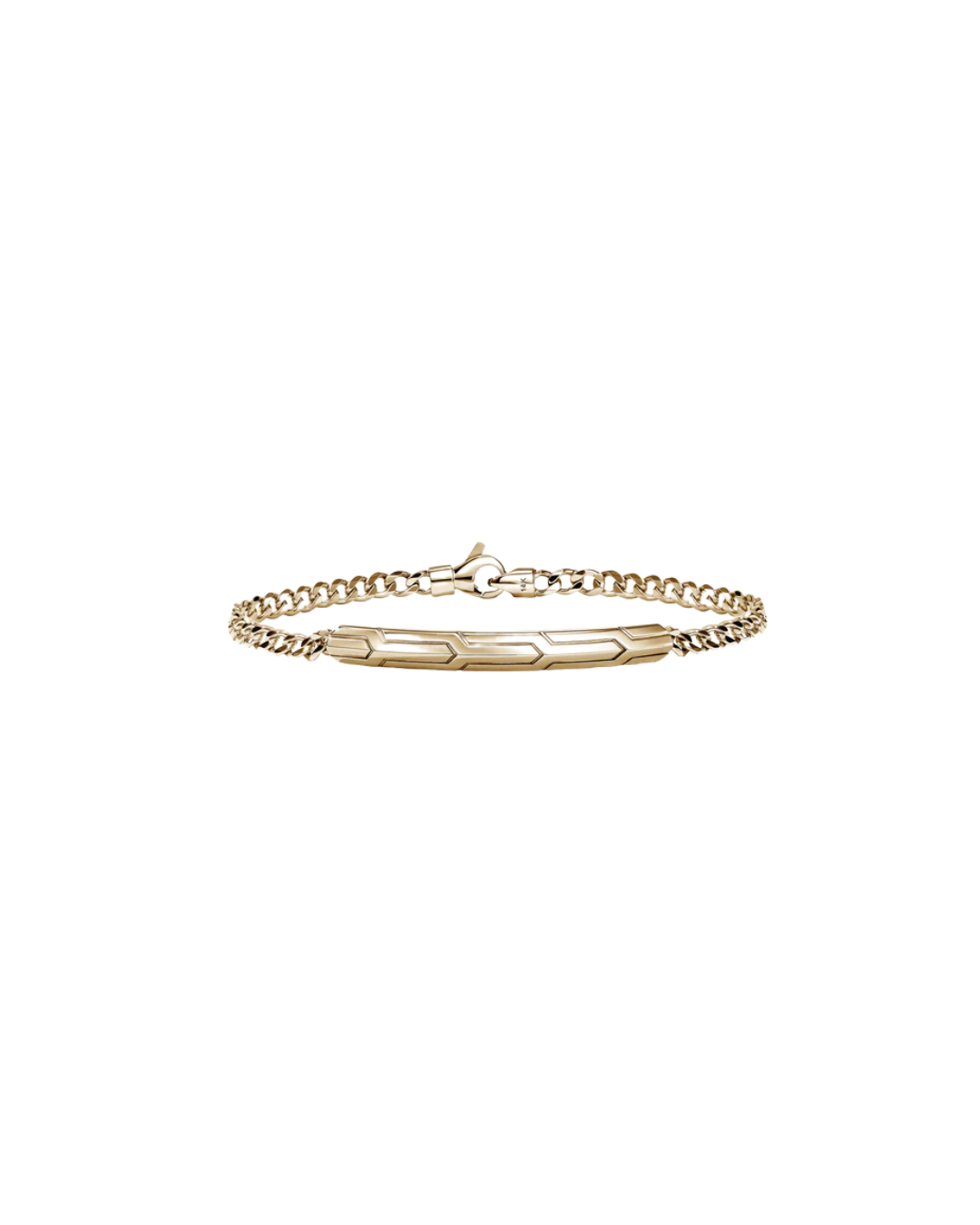 John Hardy 14K Yellow gold Icon 50 braceletIcon 50 ID Curb Bracelet, Gold, 3.9MM Size M