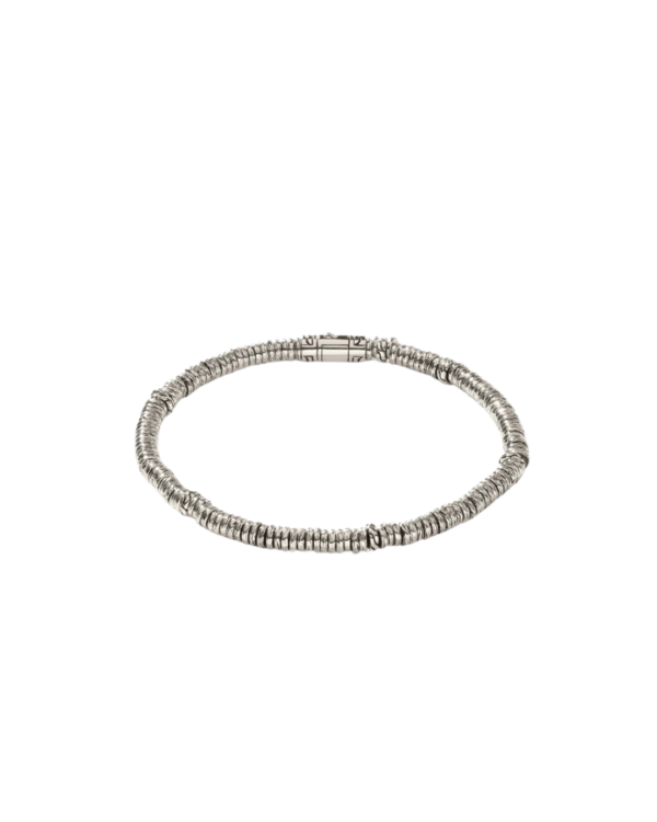 Heishi Bracelet, Sterling Silver Size M