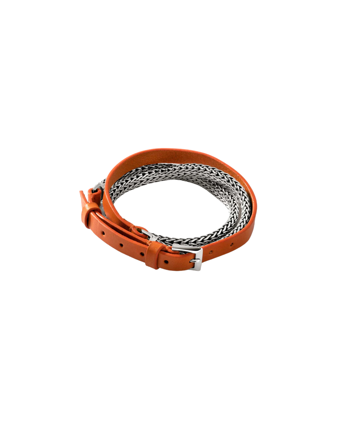 Icon Wrap, Sterling Silver, Leather Size L