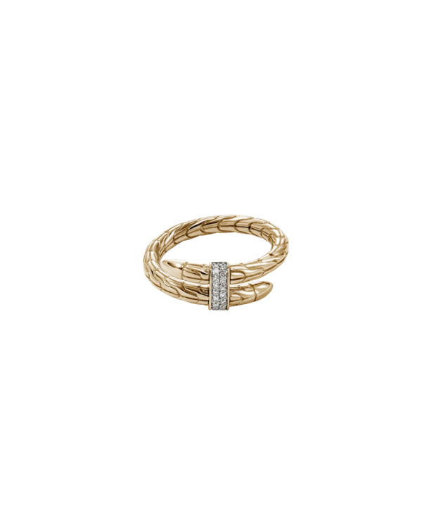 Spear Ring, Gold, Diamonds Size 9